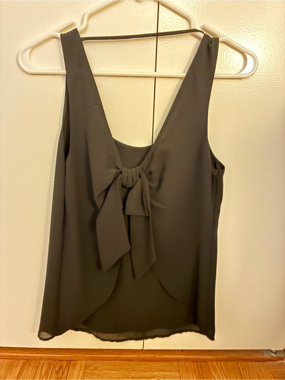 NWOT! Black Blouse with Bow Back